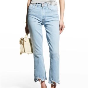 NWT Mother Denim The Insider Crop Step Chew Fray Jeans Sz 28 Current Season $238
